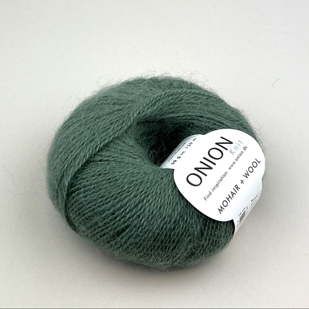 Onion wool+mohair green forest